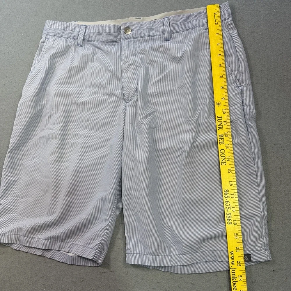 Adidas Shorts Mens 36 blue microstripe Climacool Golf Casual Lightweight Outdoor